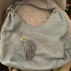 Michael Kors light blue leather purse